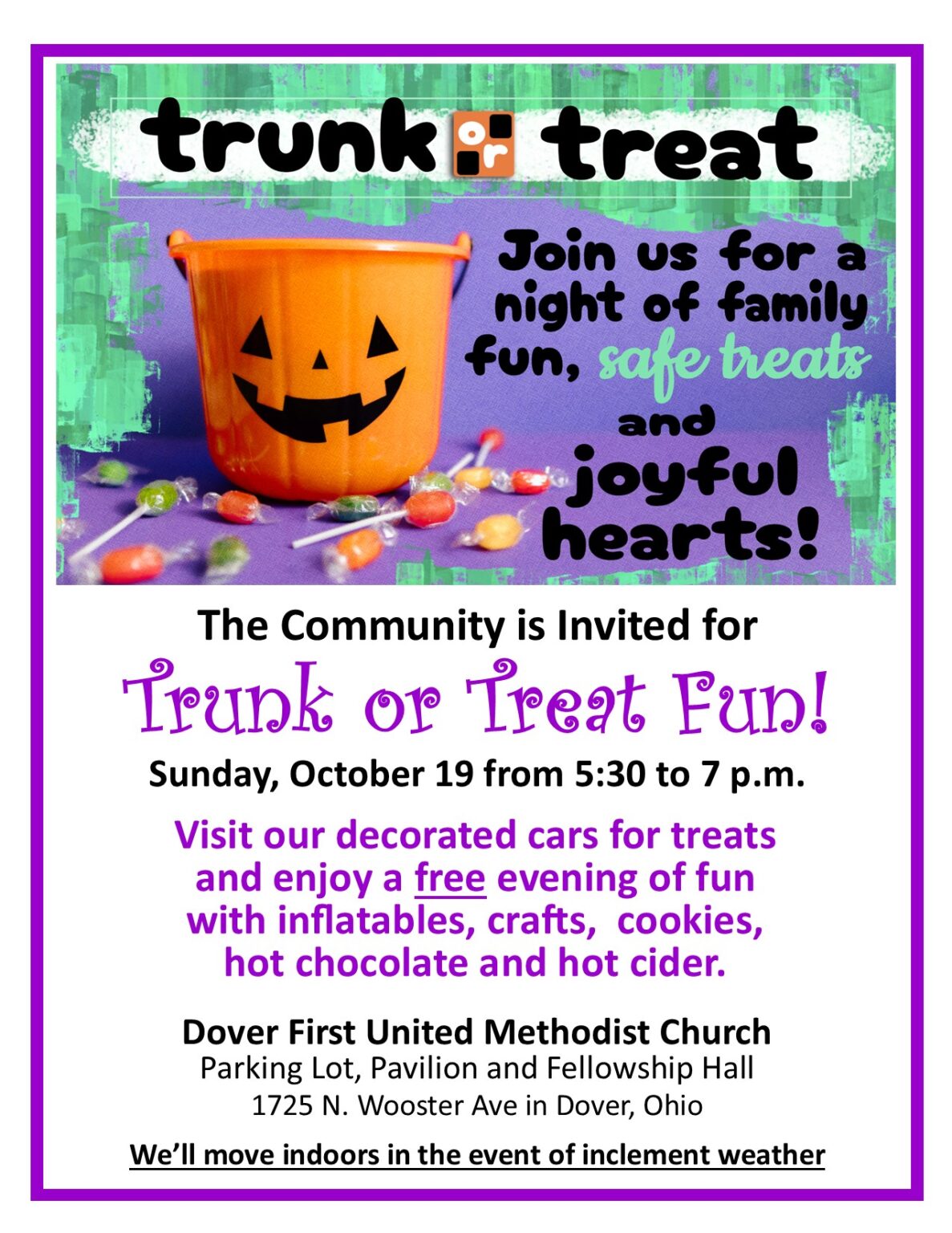 Trunk or Treat at Dover First United Methodist - WJER Radio 100.9FM ...